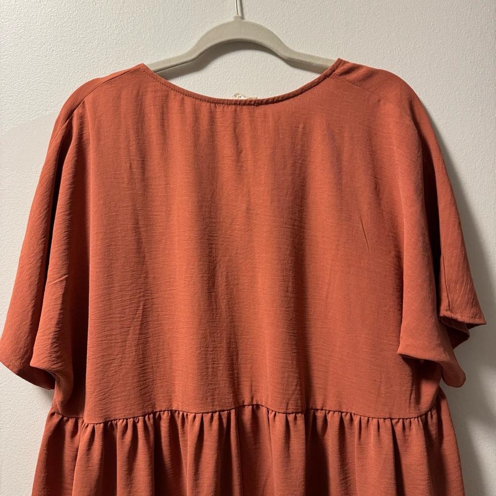 Rust orange button down - Picture 7 of 8